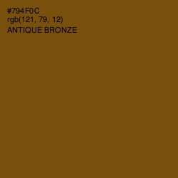 #794F0C - Antique Bronze Color Image
